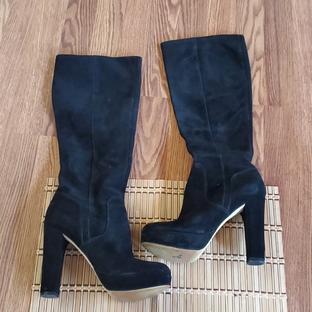 Michael kors suede 5 inch heel boots